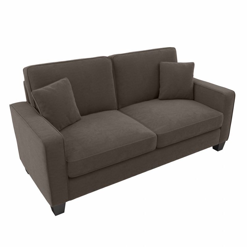 Bush Furniture Stockton 73W Sofa in Chocolate Brown Microsuede - SNJ73SCBM-03K