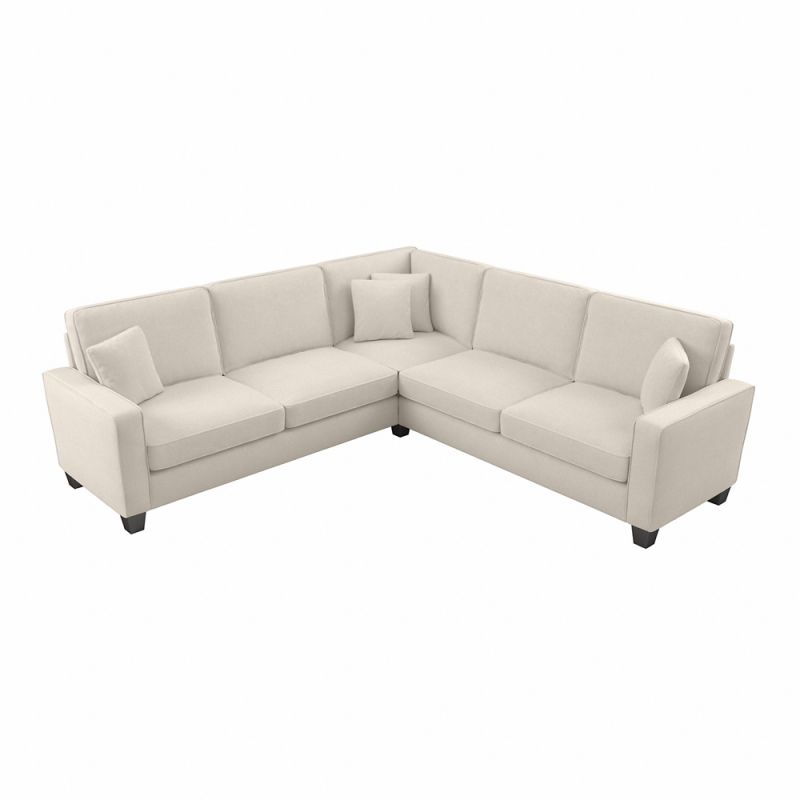 Bush Furniture - Stockton 98W L Shaped Sectional Couch in Cream Herringbone - SNY98SCRH-03K
