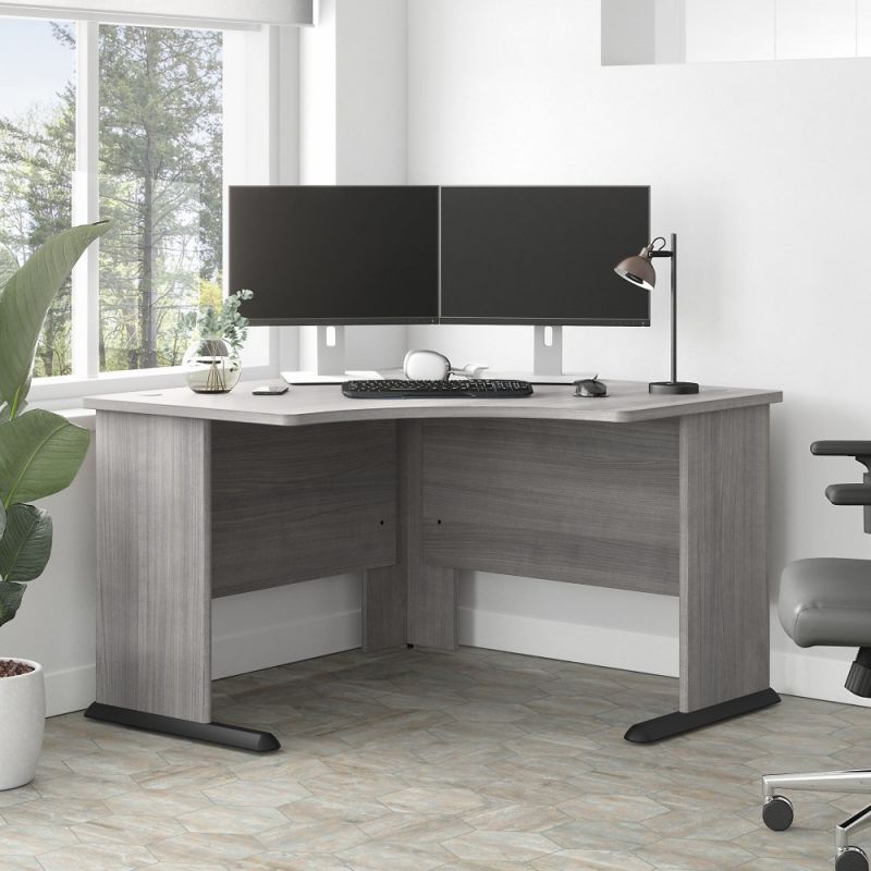 Bush Furniture - Studio A 48W Corner Computer Desk in Platinum Gray - SDD148PG