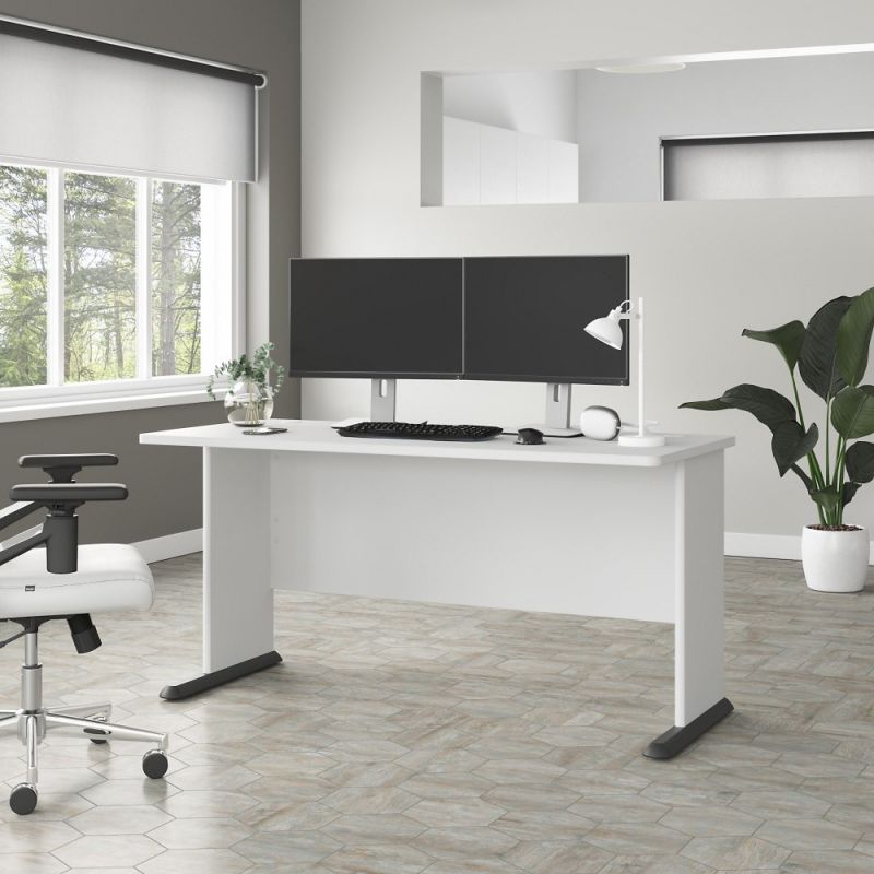 Bush Furniture - Studio A 60W Computer Desk in White - SDD160WH