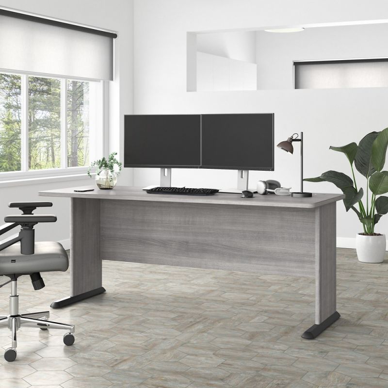Bush Furniture - Studio A 72W Computer Desk in Platinum Gray - SDD172PG