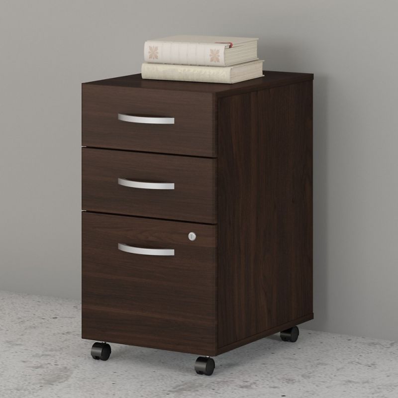 Bush Furniture - Studio C 3 Drawer Mobile File Cabinet in Black Walnut - SCF216BWSU