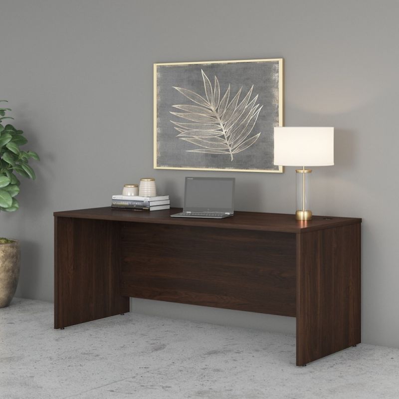 Bush Furniture - Studio C 72W x 30D Office Desk in Black Walnut - SCD272BW