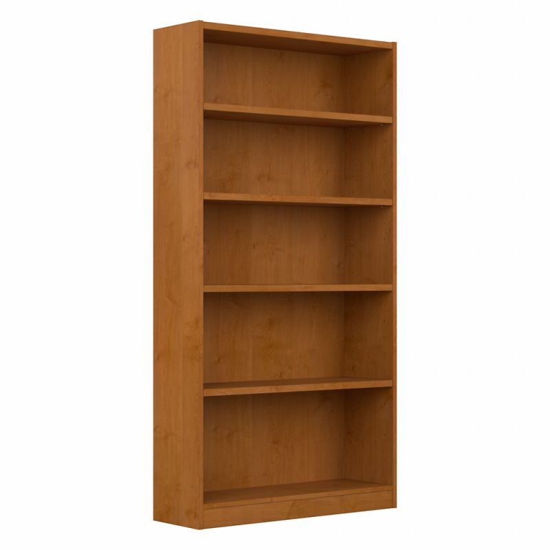 Bush Furniture - Universal  5 Shelf Bookcase in Natural Cherry - WL12467
