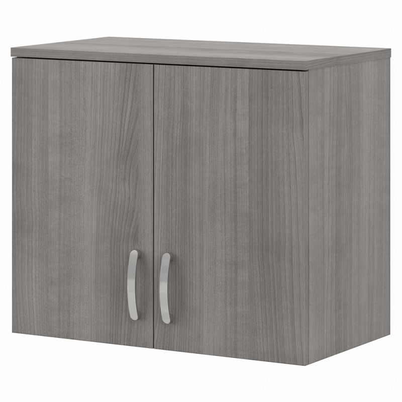 Bush Furniture - Universal Closet Wall Cabinet with Doors and Shelves in Platinum Gray - CLS428PG-Z