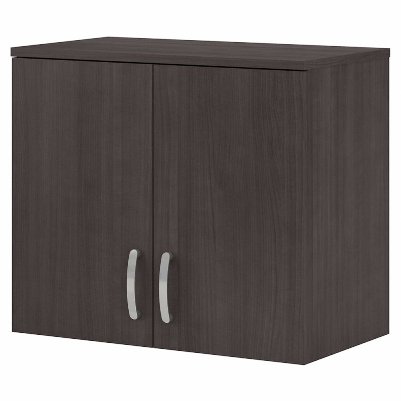Bush Furniture - Universal Wall Cabinet with Doors and Shelves in Storm Gray - UNS428SG