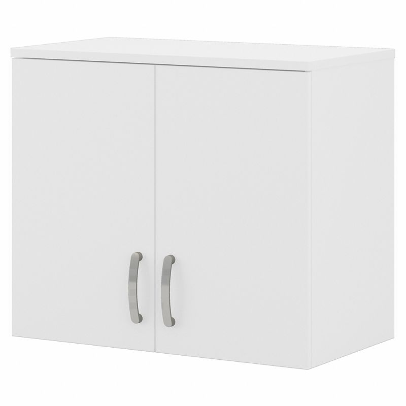 Bush Furniture - Universal Wall Cabinet with Doors and Shelves in White - UNS428WH