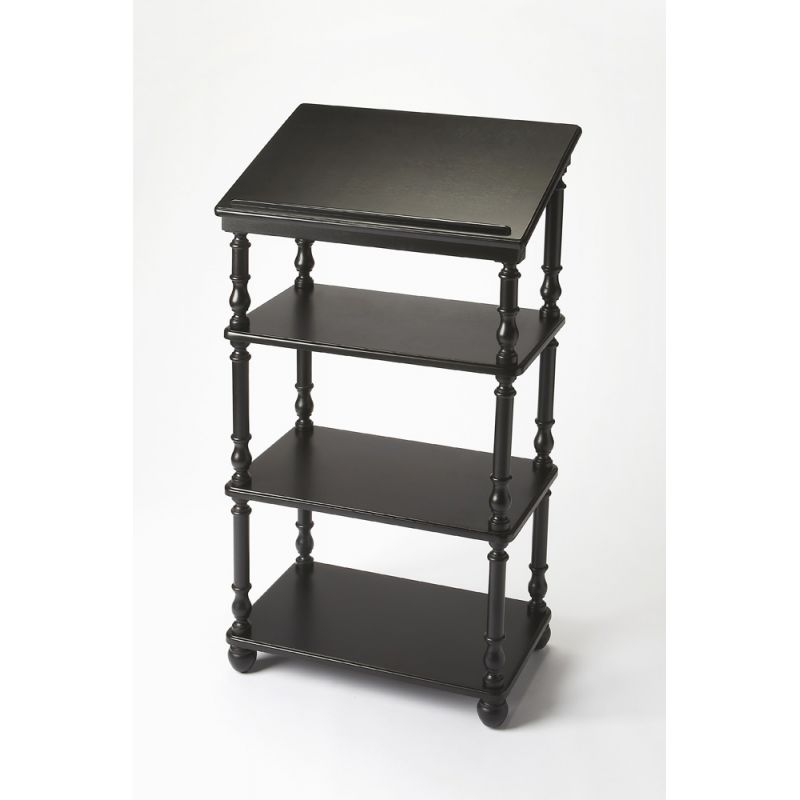 Butler Specialty Company - Alden 24 in. W Rectangular Wood 4 Tier Library Stand, Black - 1512111