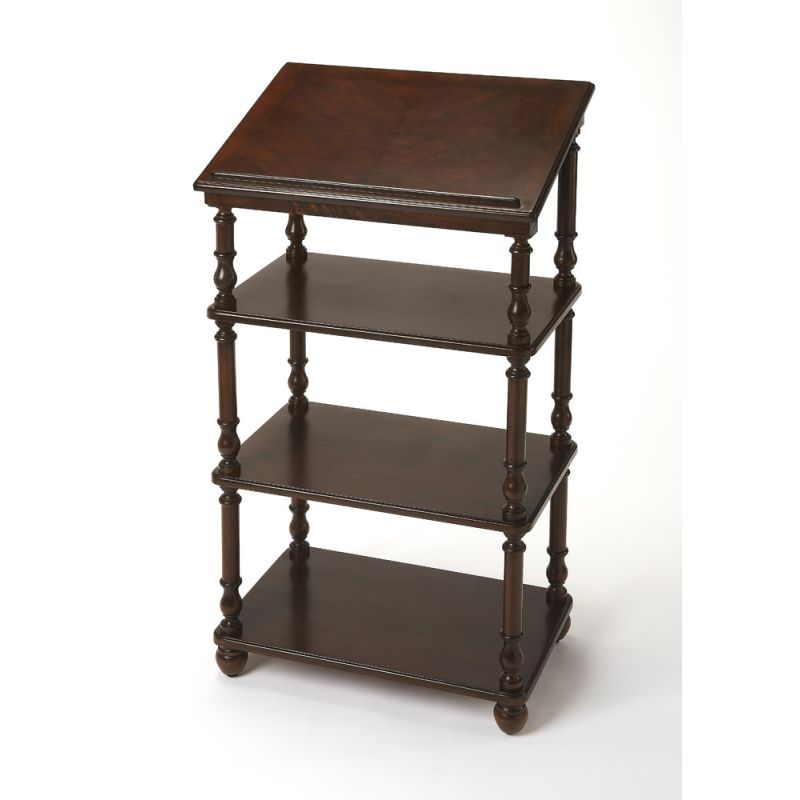 Butler Specialty Company - Alden 24 in. W Rectangular Wood 4 Tier Library Stand, Dark Brown - 1512024