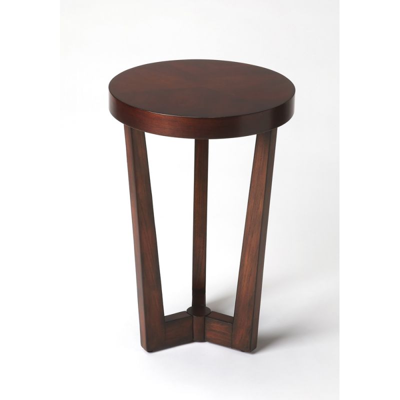 Butler Specialty Company - Aphra 16 in. W Round Wood Side Table, Dark Brown - 6021024