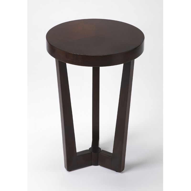 Butler Specialty Company - Aphra 16 in. W Round Wood Side Table, Merlot - 6021022