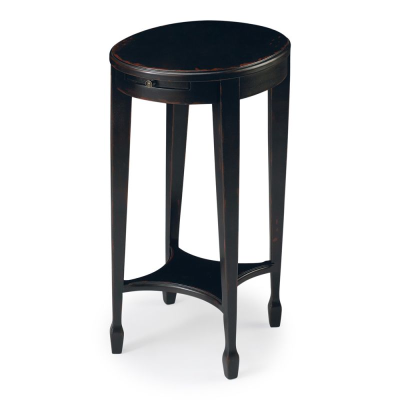 Butler Specialty Company - Arielle 12.5 in. W Oval Wood Side Table, Black - 1483136