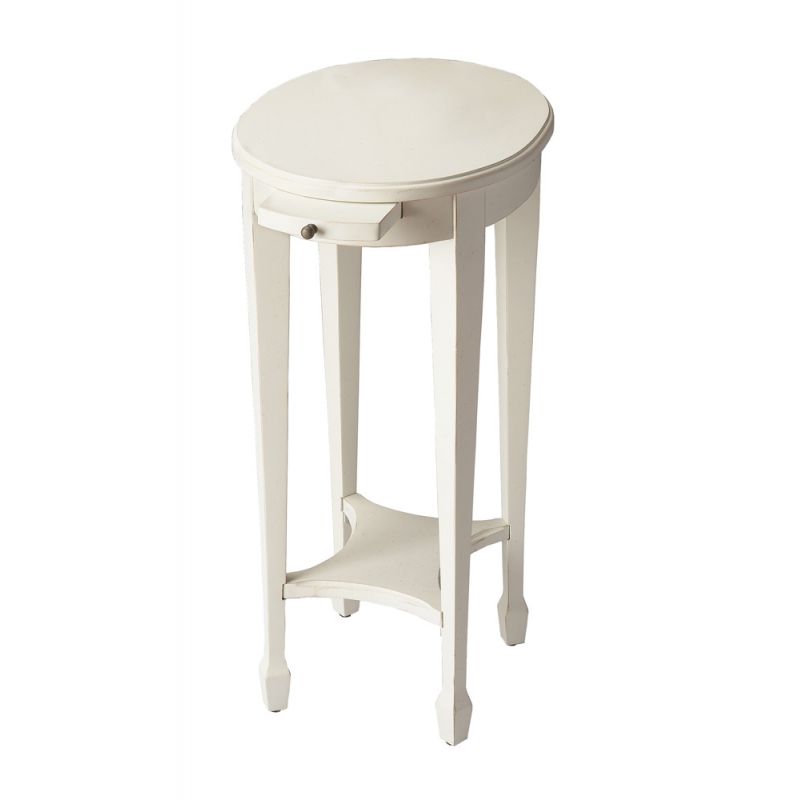 Butler Specialty Company - Arielle 12.5 in. W Oval Wood Side Table, White - 1483222