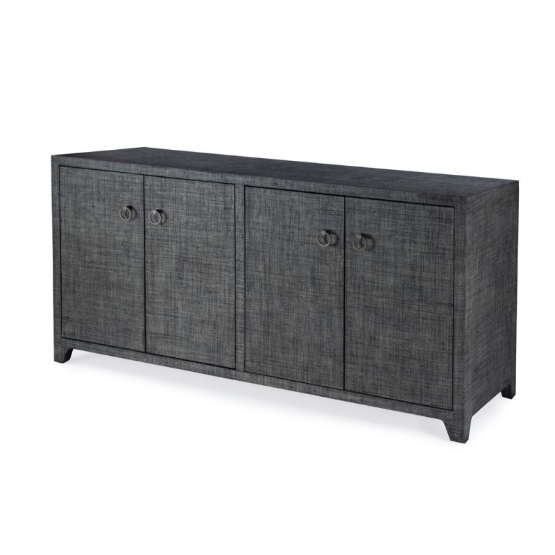 Butler Specialty Company - Bar Harbor - Bar Harbor 70 in. W Rectangular Raffia 4 Door Sideboard, Charcoal - 5668420