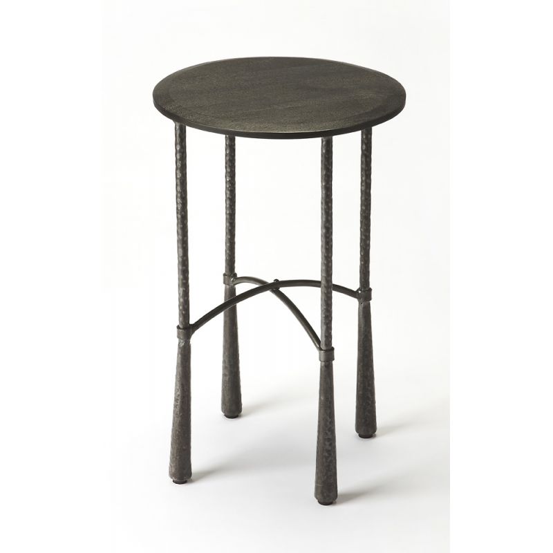 Butler Specialty Company - Bastion 17 in. W Round Wood & Metal Industrial Chic Side Table, Multi-Color - 6227330