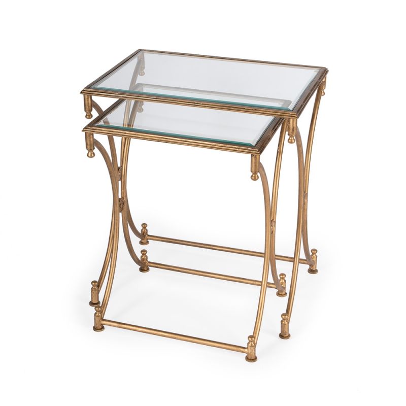 Butler Specialty Company - Beverly Antique Nesting Tables, Gold - 4012226