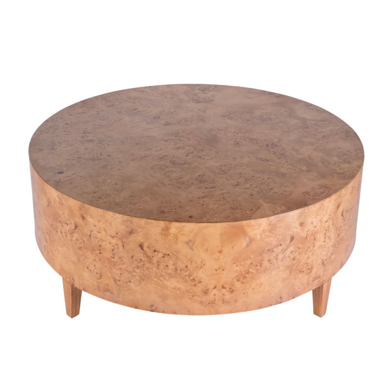 Butler Specialty Company - Billie 46 in. W Round Burl Coffee Table, Brown - 5790442