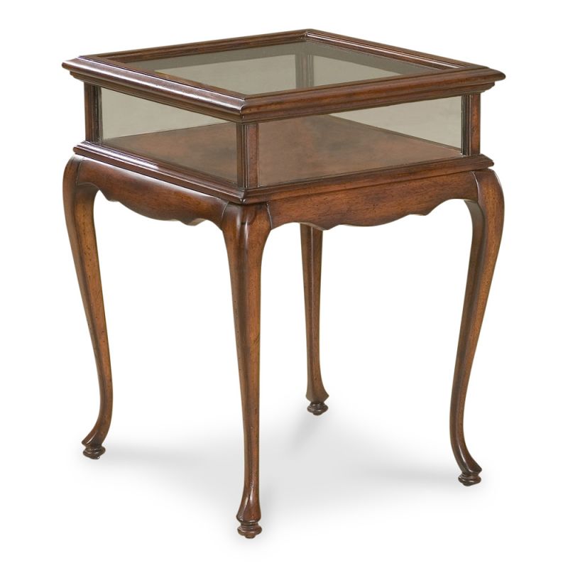 Butler Specialty Company - Burton 18 in. W Rectangular Wood Curio Table, Dark Brown - 1484024