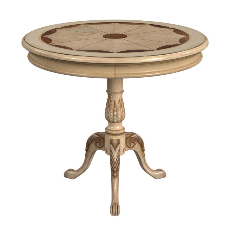 Butler Specialty Company - Heritage - Carissa 30 in. W Round Wood Pedestal Foyer Table, Beige - 533424