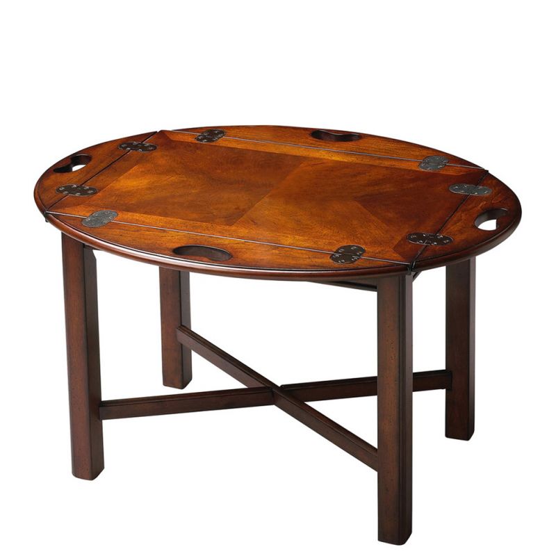 Butler Specialty Company - Carlisle 30 in. W Oval Wood Butler Table, Dark Brown - 2427024