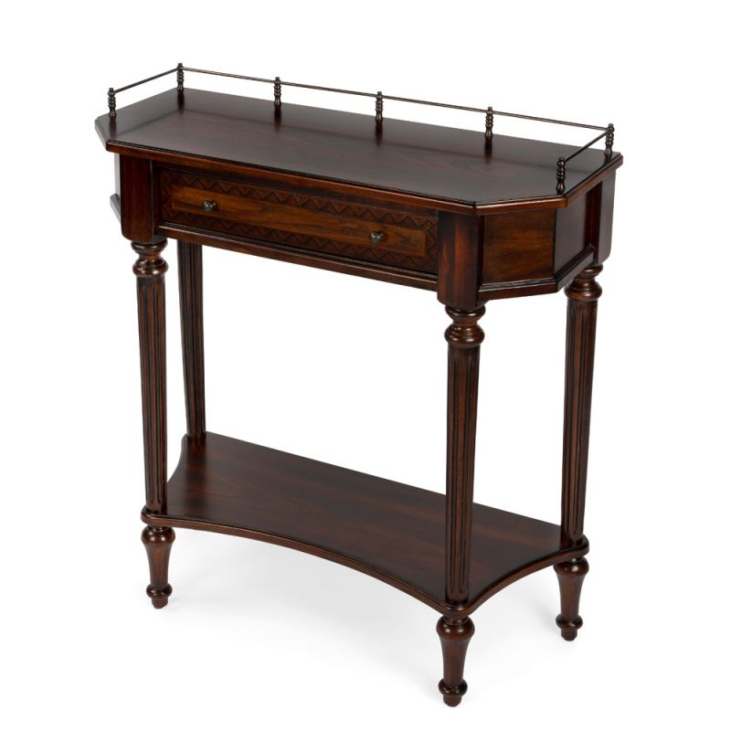 Butler Specialty Company - Charleston 30 in. W Rectangular Wood 1 Drawer Console Table, Dark Brown - 883024