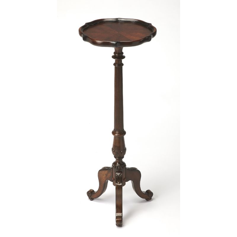 Butler Specialty Company - Chatsworth 36.5 in. H x 13.75 in. W Round Wood Pedestal Plant Stand, Dark Brown - 1931024