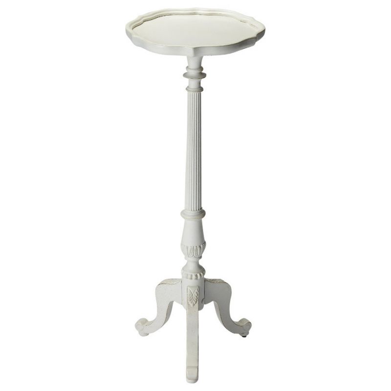 Butler Specialty Company - Chatsworth 36.5 in. H x 13.75 in. W Round Wood Pedestal Plant Stand, White - 1931222