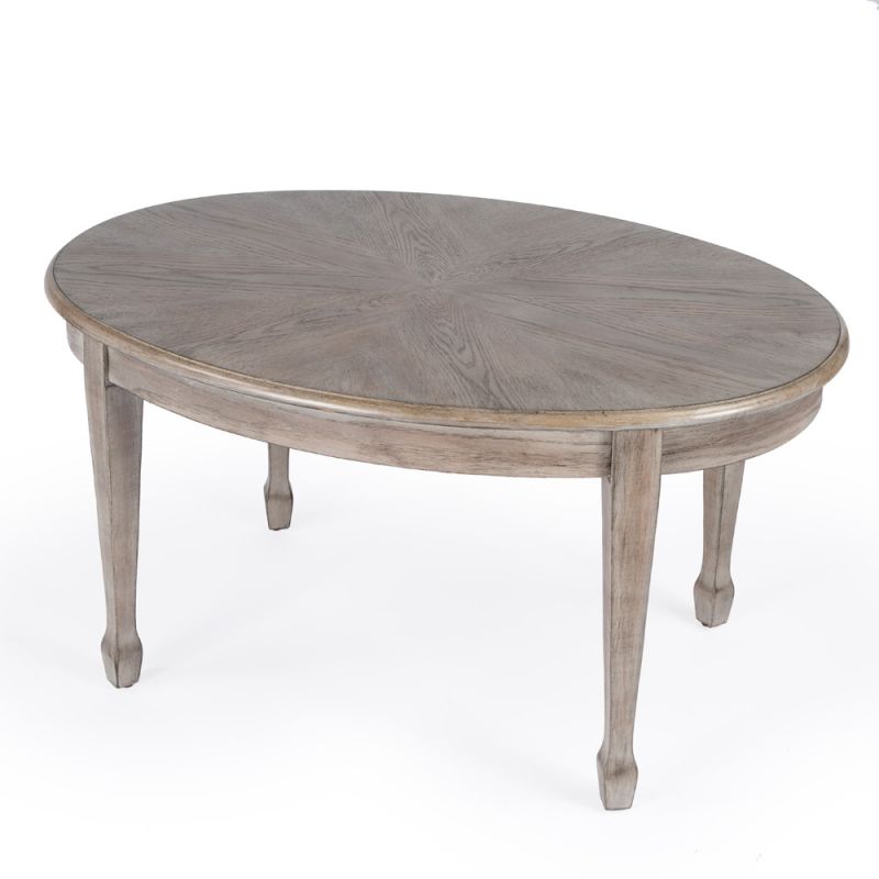 Butler Specialty Company - Clayton 38 in. W Oval Wood Coffee Table, Natural Wood - 1234247