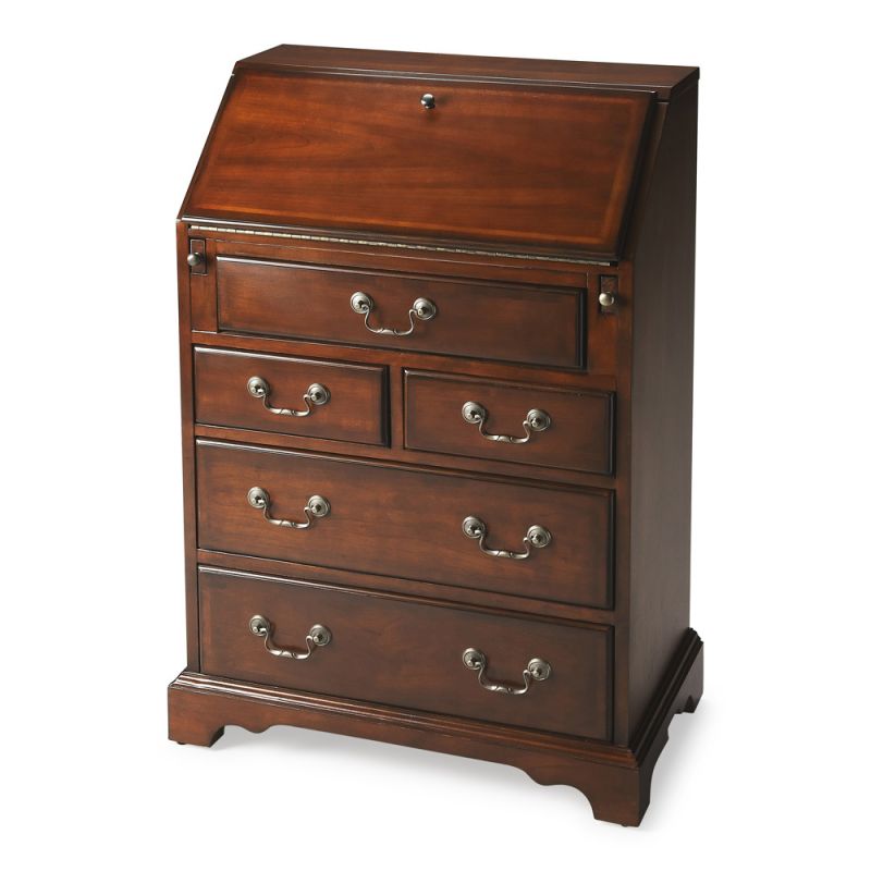 Butler Specialty Company - Danforth 25.5 in. W Rectangular Wood 7 Drawer Secretary, Dark Brown - 2118024