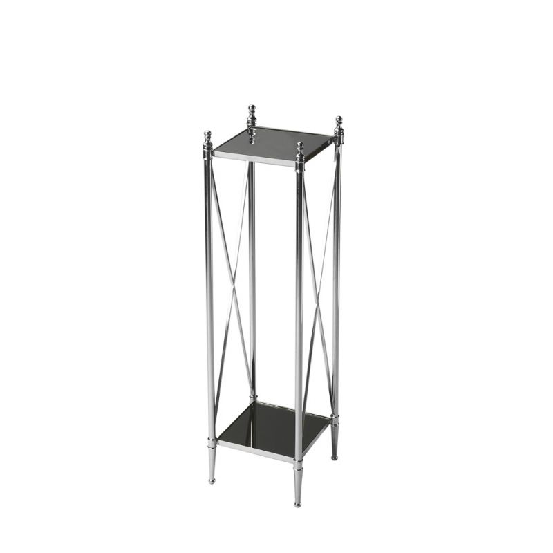 Butler Specialty Company - Deidre 9.25 in. W Square Glass & Metal Pedestal Plant Stand, Multi-Color - 2864220