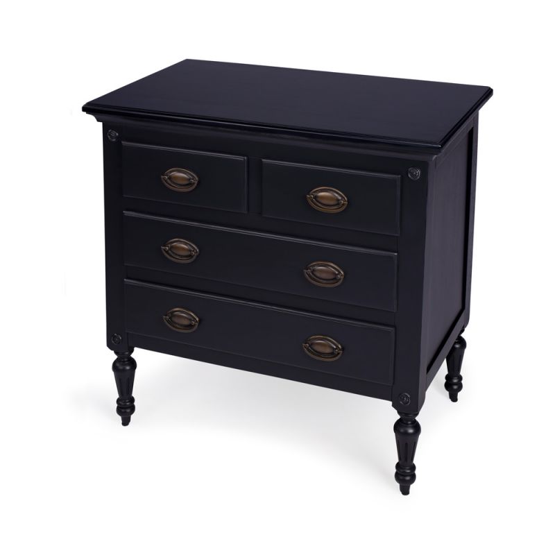 Butler Specialty Company - Easterbrook 31.5 in. W Rectangular Wood 4 Drawer Accent Storage Chest, Black - 9306295