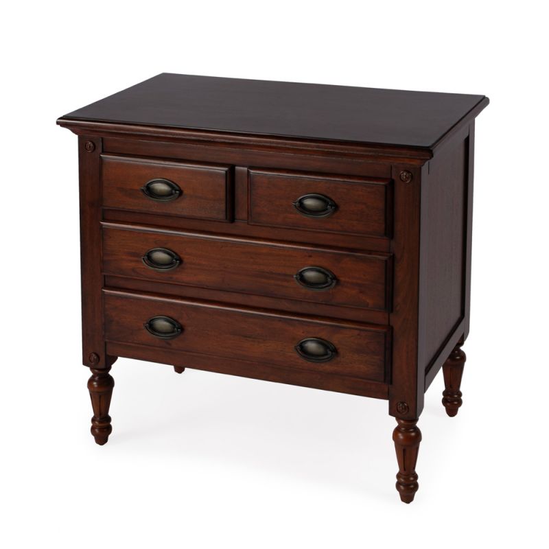 Butler Specialty Company - Easterbrook 31.5 in. W Rectangular Wood 4 Drawer Accent Storage Chest, Dark Brown - 9306024