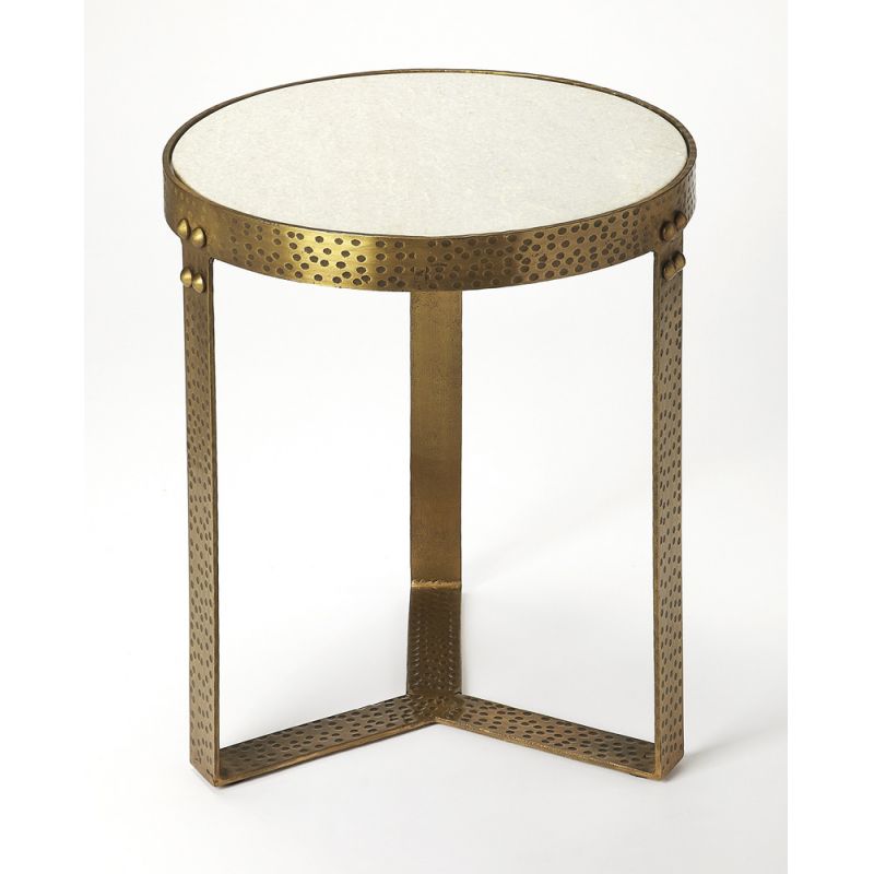 Butler Specialty Company - Elton Marble & Metal Side Table, Gold - 5242389