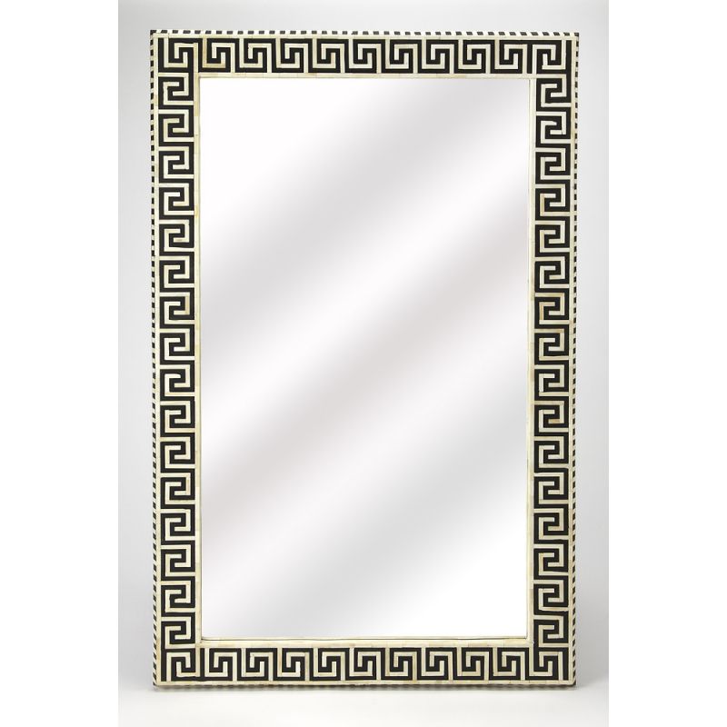 Butler Specialty Company - Eternity Bone Inlay Wall Mirrored, Black and White - 5267318