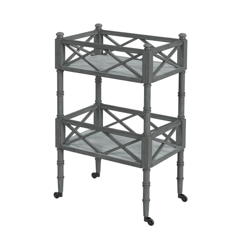 Butler Specialty Company - Foster 19 in. W Rectangular Wood 2 Tier Bar Cart, Gray - 1565418