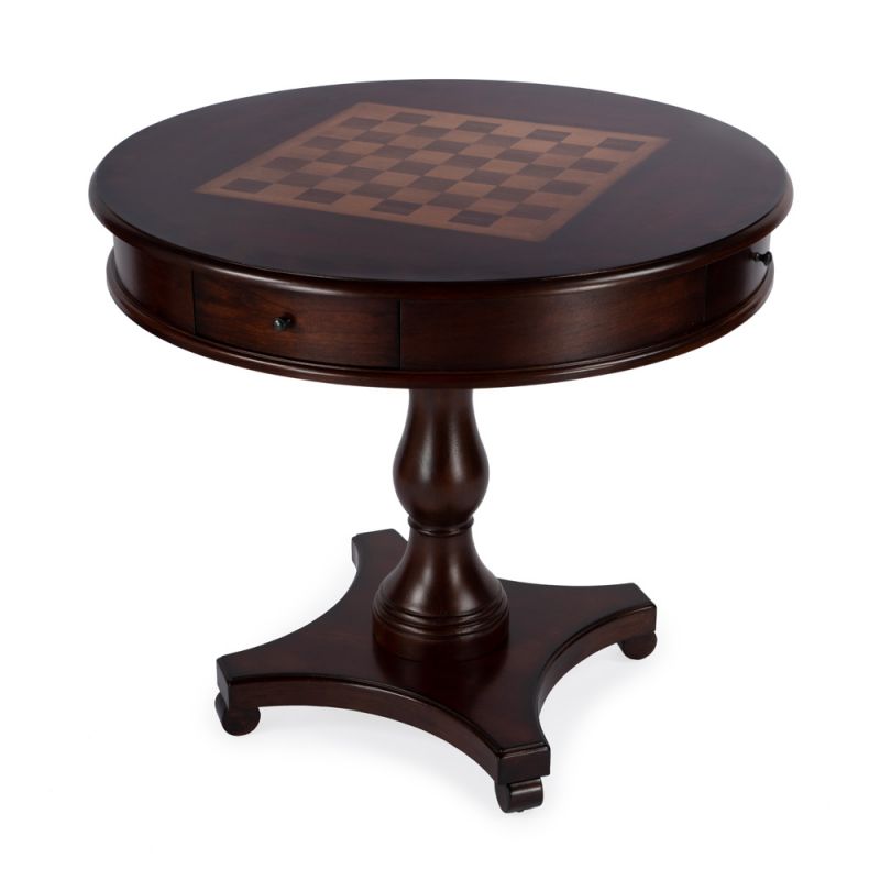 Butler Specialty Company - Fredrik 34 in. W Round Wood Game Table, Dark Brown - 5718024