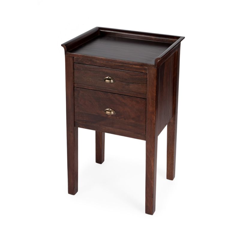 Butler Specialty Company - Gabriel 18 in. W Rectangular Wood 2 Drawer Side Table, Dark Brown - 1840290