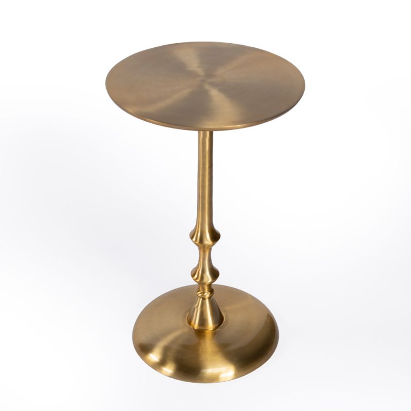 Butler Specialty Company - Givanna 11.75 in. W Round Metal Side Table, Gold - 5592226