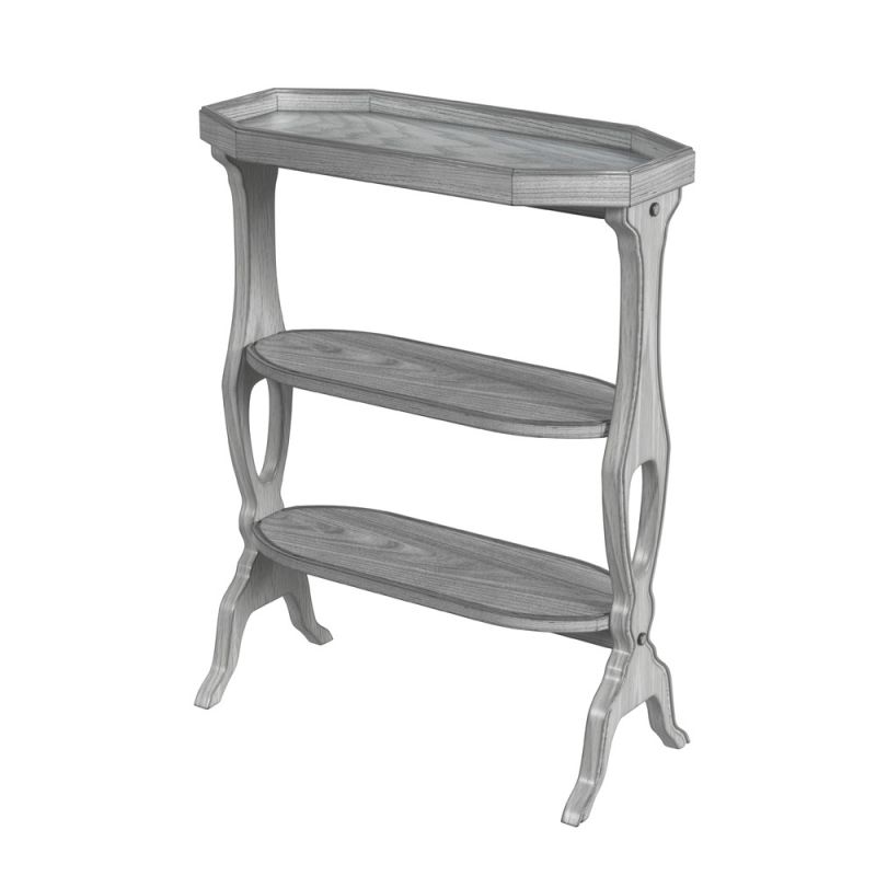 Butler Specialty Company - Hadley 22 in. W Octagonal Wood 3 Tier Side Table, Gray - 2330418