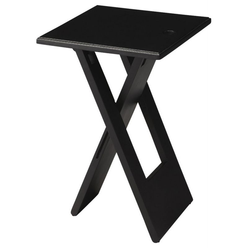 Butler Specialty Company - Hammond 11.75 in. W Square Wood Folding Side Table, Black - 2259295