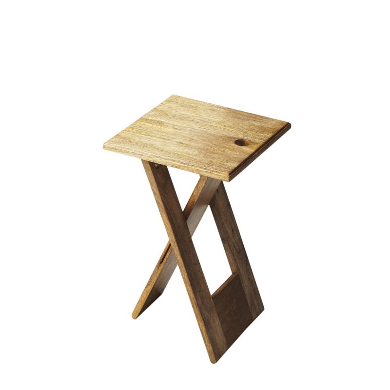 Butler Specialty Company - Hammond 11.75 in. W Square Wood Folding Side Table, Natural - 2259140