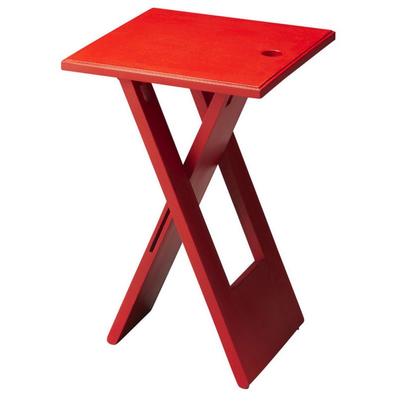 Butler Specialty Company - Hammond 11.75 in. W Square Wood Folding Side Table, Red - 2259293