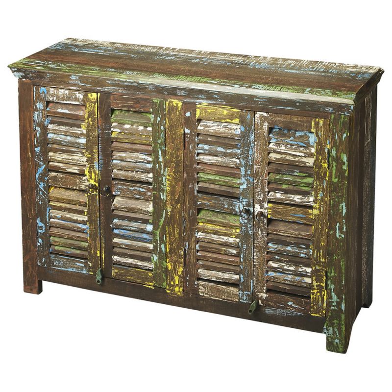 Butler Specialty Company - Artifacts - Haveli 56 in. W Rectangular Reclaimed Heavily Distressed Wood Accent Storage/Sideboard, Assorted - 3256290