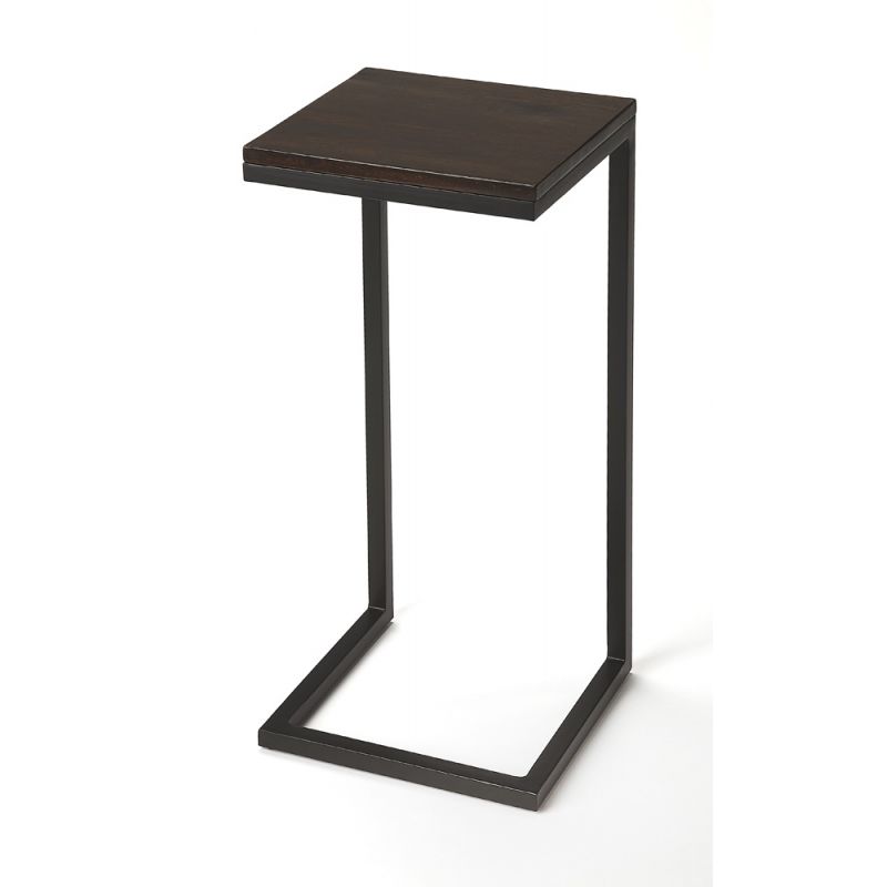 Butler Specialty Company - Kilmer Wood & Metal Finish Side Table, Dark Brown - 5374403