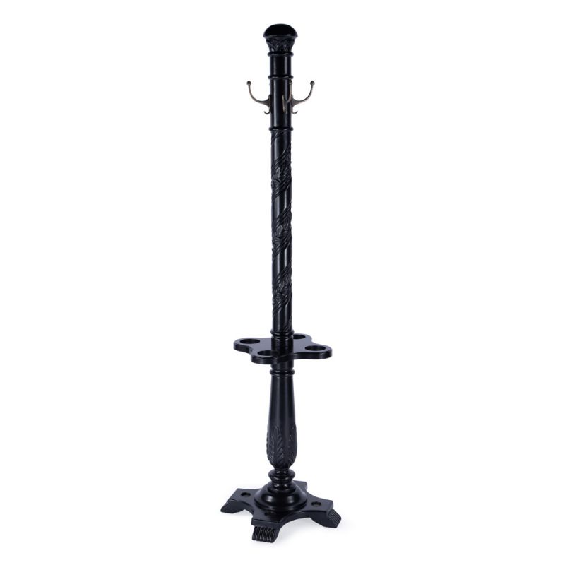 Butler Specialty Company - Heritage - Laird 70 in. H Wood Free-Standing Coat Rack With Umbrella Holder, Black - 971111