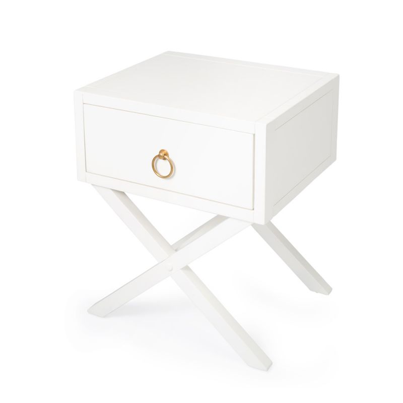 Butler Specialty Company - Lark 19 in. W Rectangular Wood 1 Drawer Nightstand, White - 5385304