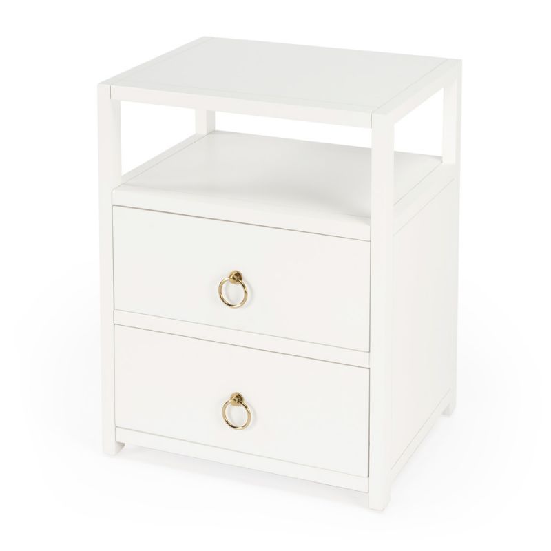 Butler Specialty Company - Lark 21 in. W Rectangular Wood 2 Drawer Nightstand, White - 5526304