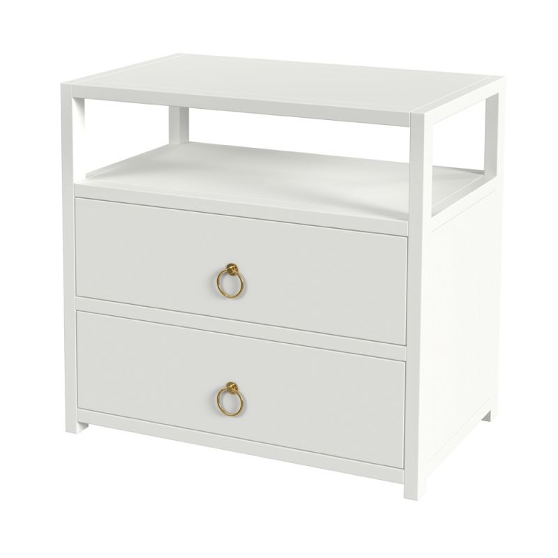 Butler Specialty Company - Lark 28 in. W Rectangular Wood 2 Drawer Nightstand, White - 5670304