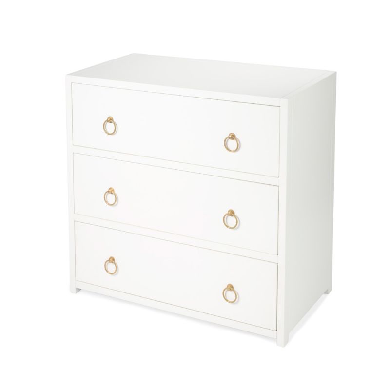 Butler Specialty Company - Lark 34 in. W Rectangular Wood 3 Drawer Dresser, White - 5392304