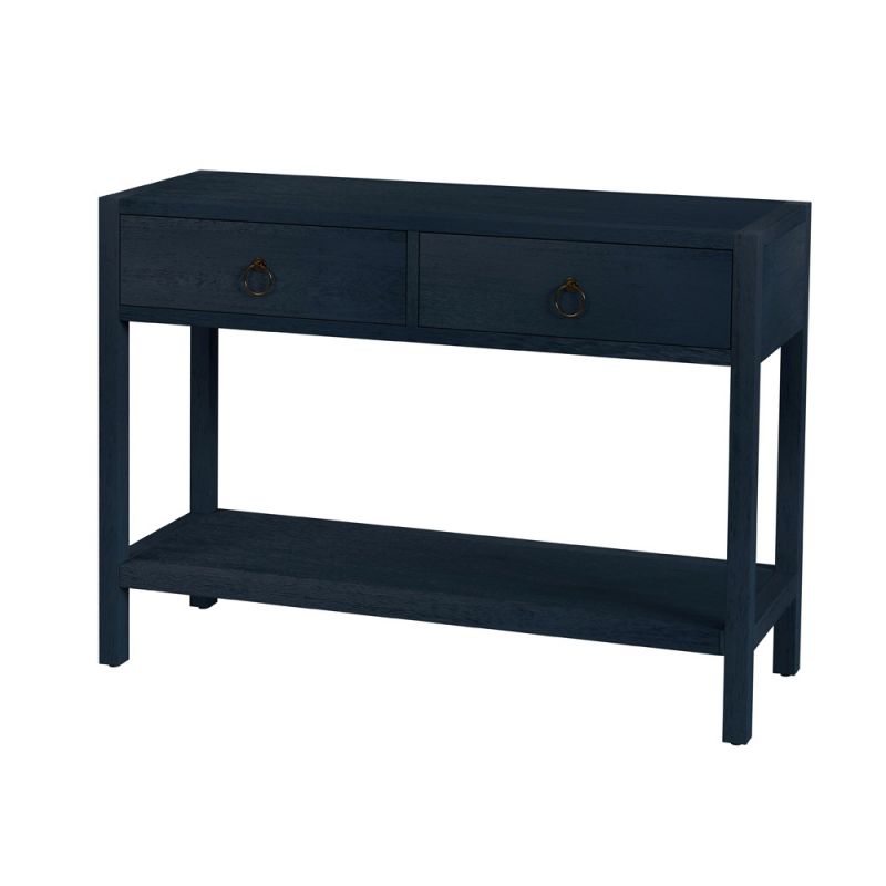 Butler Specialty Company - Lark 44 in. W Rectangular Wood 2 Drawer Console Table, Navy Blue - 5676291